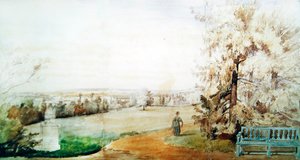 Blick auf den Park von Monsieur Geruin in Marly-le-Roi von Francois Edme Ricois