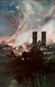 Beschuss von Verdun mit Brandgranaten, Frankreich, 25.-26. März 1916, 1926 von Francois Flameng