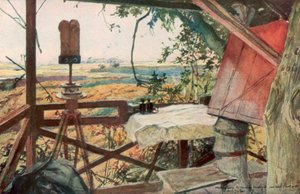 Beobachtungsposten von General Mangin, 18. Juli 1918, Villers-Cotterets, Aisne, Frankreich