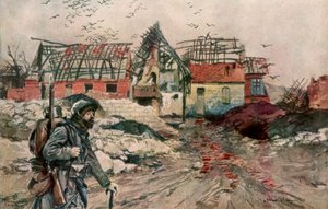 Die Ruinen von Ablain-Saint-Nazaire, Artois, Frankreich, 18. Dezember 1915 von Francois Flameng