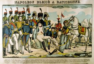 Napoleon verletzt bei Regensburg, April 1809, ca. 1835 von Francois Georgin