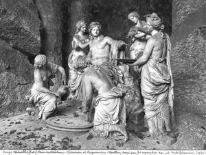 Apollo, gepflegt von den Nymphen im Hain der Bäder von Apollo, ausgeführt mit der Hilfe von Thomas Regnaudin (1622-1706) 1666-75