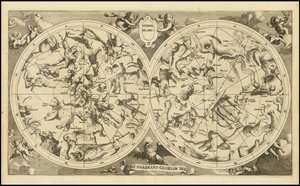 1720 Himmelskarte - Hemel Globe. Coeli Enarrant Gloriam Dei von François Halma