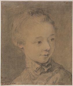 Kopf eines jungen Mädchens, das sich nach rechts dreht, 1758