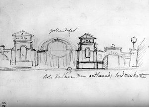 Architektonische Skizze aus 