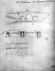 Architektonische Skizze aus 