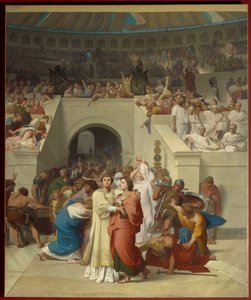 Die christlichen Märtyrer betreten das Amphitheater von Francois Leon Benouville