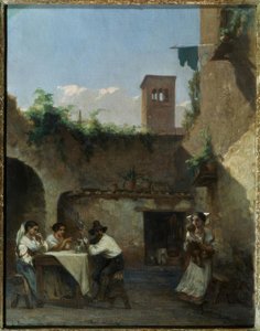 Rom, die Taverne von Francois Louis David Bocion