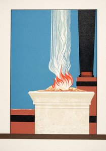 Flammende Fackel aus Prométhée Enchaîné von Aeschylus, veröffentlicht 1941 von Francois Louis Schmied