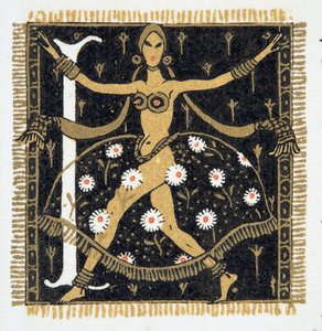 Buchstabe "L" aus Personages de Comedie, veröffentlicht 1922 von Francois Louis Schmied