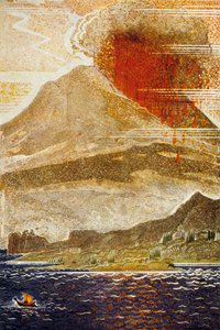 Die Odyssee von Homer: Odysseus nähert sich der Insel des Zyklopenvulkans, graviert von Theo Schmied, 1930-33 von Francois Louis Schmied