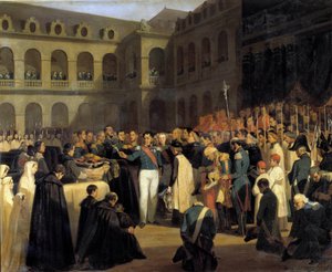 Begräbnis für die Opfer des Fieschi-Attentats am 5.08.1835 in Anwesenheit von König Louis-Philippe