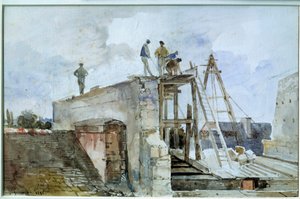 Baustelle vom Granet-Fenster aus gesehen