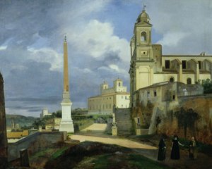 Trinita dei Monti und die Villa Medici, Rom von Francois Marius Granet