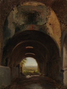 Ansicht der Ställe der Villa des Maecenas, Tivoli von Francois Marius Granet