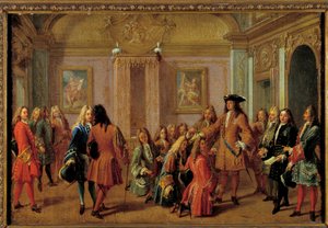 Erste Beförderung der Ritter des Ordens von Saint-Louis durch Ludwig XIV. in Versailles am 8. Mai 1693