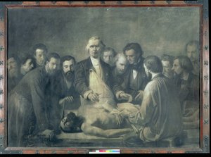 Die Anatomie-Lektion von Doktor Velpeau (1795-1867) von Francois Nicolas Augustin Feyen Perrin