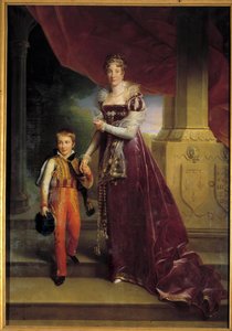 Ganzkörperporträt von Marie-Amelie de Bourbon, Prinzessin der Beiden Sizilien, Herzogin von Orleans (zukünftige Königin Marie-Amelie)