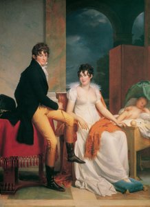 Moritz Christian Reichsgraf von Fries mit seiner Frau Maria Theresia Josepha, geb. Prinzessin Hohenlohe-Waldenburg-Schillingsfürst, und dem Sohn Moritz