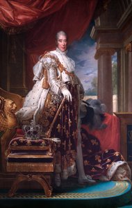 Porträt von König Karl X. von Frankreich in seinen Krönungsroben, ca. 1824