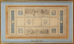 Studie für die bemalte Decke der Bibliothek im Konservatorium, 1812 von Francois Pascal Simon Gerard