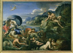 Acis und Galatea verstecken sich vor dem Riesen Polyphemus von Francois Perrier