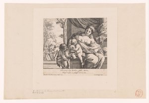 Maria mit Kind, Johannes der Täufer und Lamm von Francois Perrier