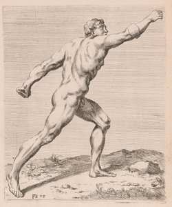 Der Borghese-Gladiator, Seitenansicht, nach rechts gedreht (Tafel 28) von Francois Perrier