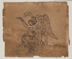Allegorische Figur mit Laute, ca. 1825 von Francois Rude