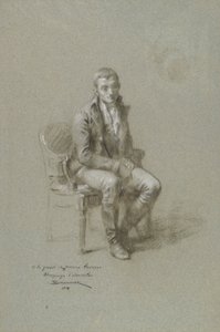 Sitzende männliche Figur von Francois Schommer