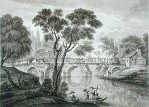 Entwurf für eine ruinöse Brücke für den Garten im Syon House, veröffentlicht 1778