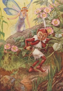 Nymphidia und Puck, aus Nymphidia von Michael Drayton von Frank Adams