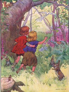 Die Kinder waren verloren, aus Hänsel und Gretel, veröffentlicht von Blackie & Son Limited, ca. 1940