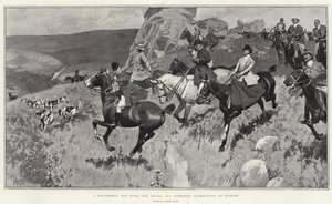 Ein erfolgreicher Tag mit den Devon und Somerset Staghounds auf Exmoor (Lithografie) von Frank Craig