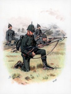 Marschbefehl, Das Königlich Königliche Gewehrkorps ehemals 60. Gewehre, 1889 von Frank Dadd