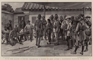Mit den Alliierten in Peking, Untersuchung eines Boxerführers nach einer erfolgreichen Strafexpedition von Frank Dadd