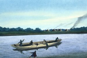 Bronzezeitliches Boot auf der Themse