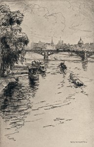 Die Pont du Carrousel, 1915 von Frank Milton Armington