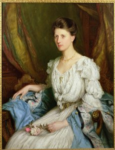 Porträt einer edwardianischen Dame, Rosalie Sinclair von Frank Moss Bennett