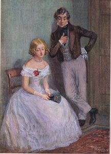 "Ich weiß wirklich nicht, was Sie meinen, Mr. Swiveller," sagte Miss Sophy mit niedergeschlagenen Augen, ca. 1920 von Frank Reynolds