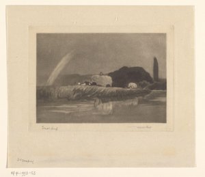 Heuwagen am Ufer der Themse von Frank Short (signed by artist)