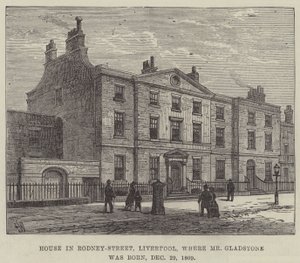 Haus in der Rodney-Street, Liverpool, wo Herr Gladstone am 29. Dezember 1809 geboren wurde von Frank Watkins