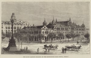 Das David Sassoon Gebäude der Elphinstone High School, Bombay