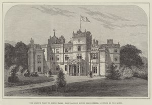 Der Besuch der Königin in Nordwales, Pale Mansion House, Llandderfel, bewohnt von der Königin von Frank Watkins