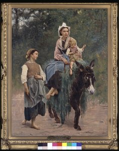 Italienische Bauernfamilie, Datum unbekannt von François Alfred Delobbe