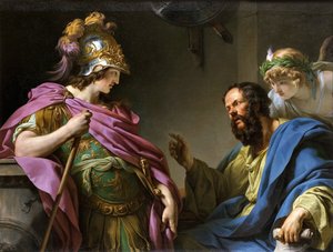 Alkibiades wird von Sokrates unterrichtet, 1776