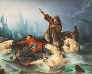 Kämpfende Eisbären, 1839