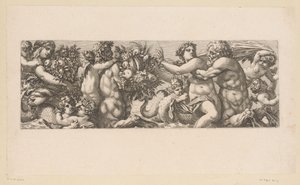 Bacchus mit Satyrn und Nereiden im Wasser von François Bignon (attributed to)