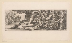 Triumph von Galatea mit Herkules und allegorischen Figuren am Ufer
Mythologische Figuren am Wasser (Serientitel) von François Bignon (attributed to)