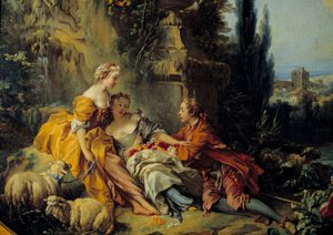 Ländliches Gespräch von François Boucher